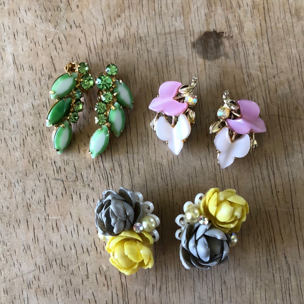Vintage clip on earrings